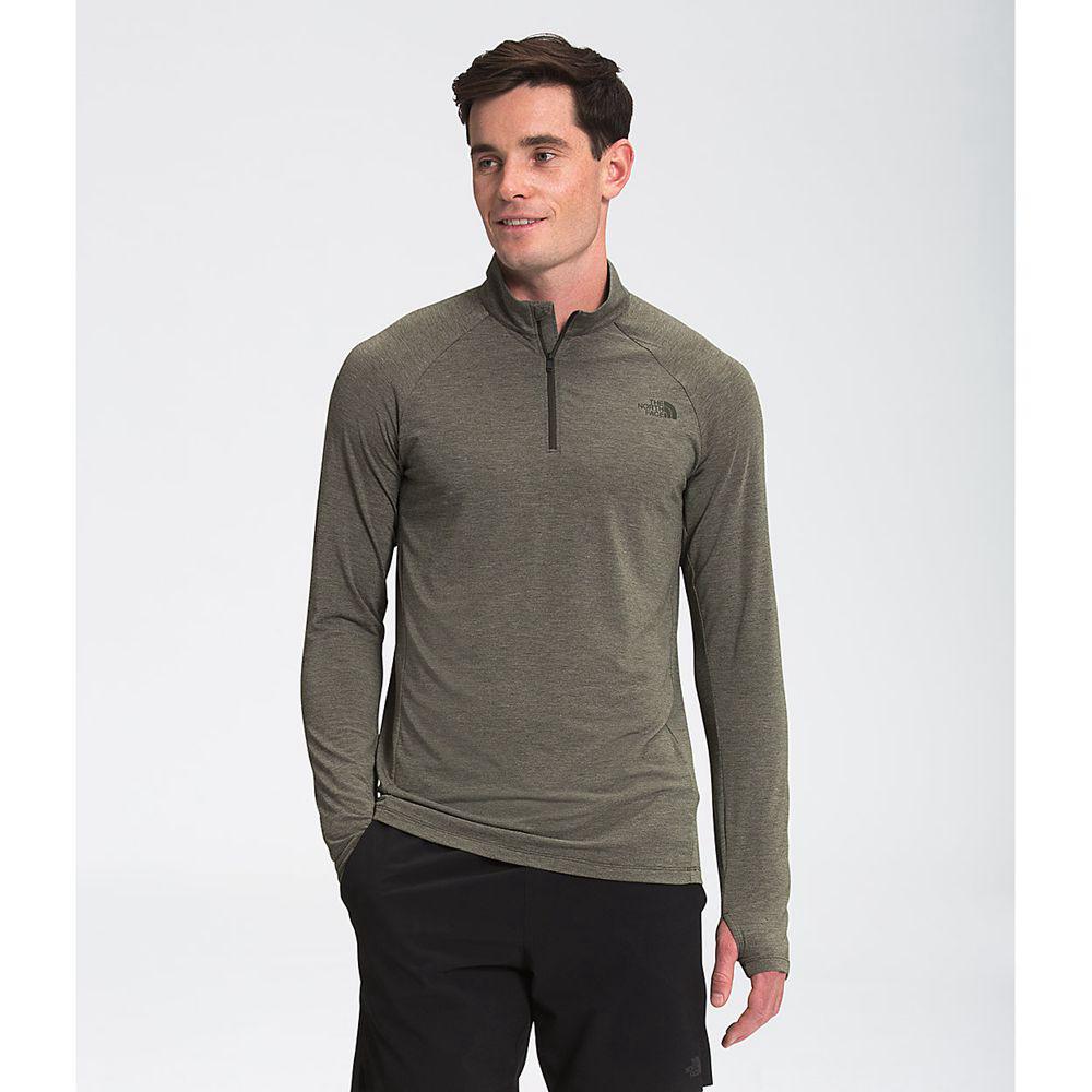 The North Face Wander ¼ Zip Ανδρικα Active Tops - Πρασινο (AEHI85024)